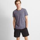 Club Monaco Blue Multi Williams Stripe Crew