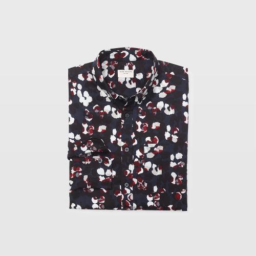 Club Monaco Color Blue Slim Pointer Spot Shirt