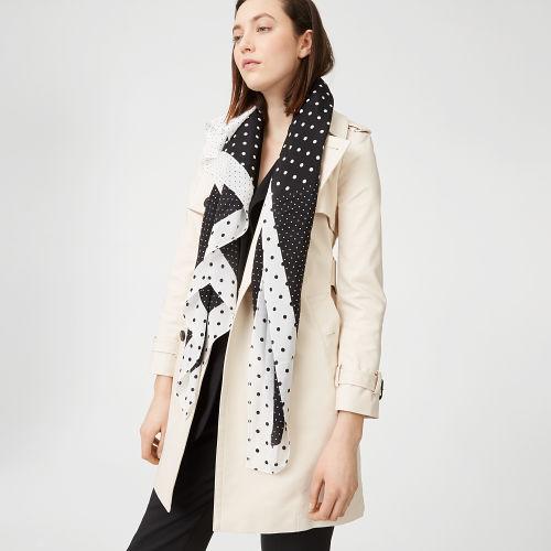 Club Monaco Color Black Matie Silk Scarf