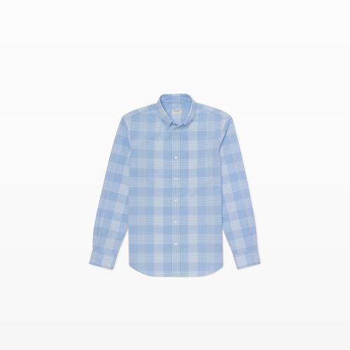 Club Monaco Color Blue Slim-fit Large Gingham Shirt