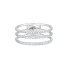 Club Monaco Color Silver Adina Reyter Triple Band Ring
