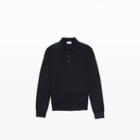 Club Monaco Color Black Merino Polo Sweater