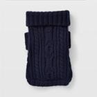 Club Monaco Navy Cable Knit Dog Sweater