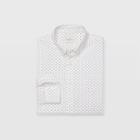 Club Monaco Color White Slim Polka Dot Shirt