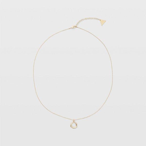 Club Monaco Gold Serefina Long Circle Necklace