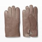 Club Monaco Color Brown Shearling Leather Glove In Size S