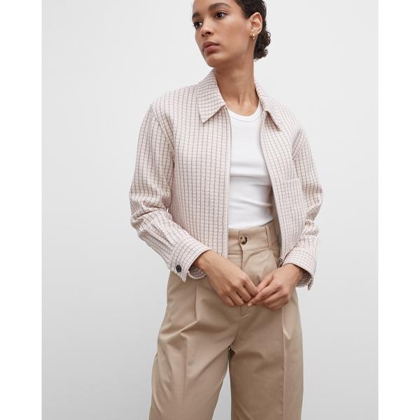 Club Monaco Texture Geo Crop Jacket