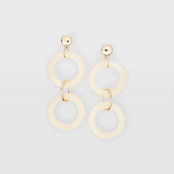 Club Monaco Cream Gold Multi Link Hoop Earring