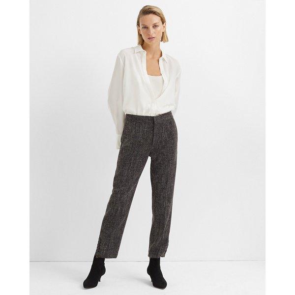 Club Monaco Black Multi Self-cover Button Pant