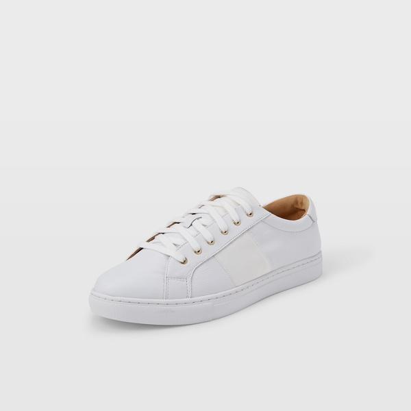 Club Monaco White Jowenna Leather Sneaker
