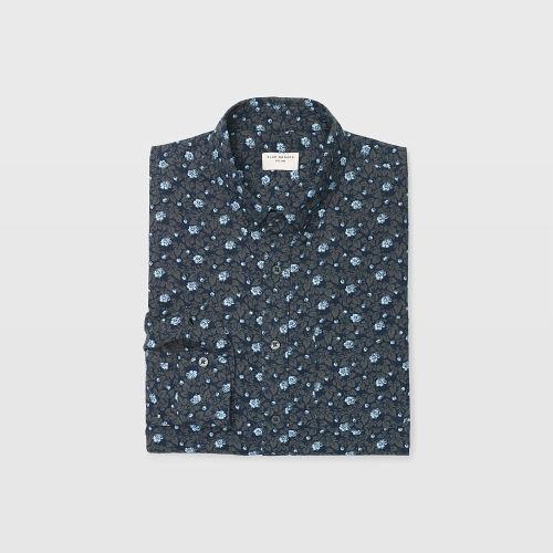 Club Monaco Slim Flannel Floral Leaf Shirt