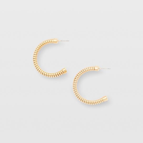 Club Monaco Serefina Rolled Snake Chain Hoop Earring