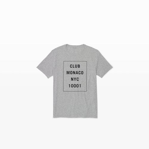 Club Monaco Color Grey Cm Ny 10001 Tee