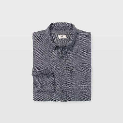 Club Monaco Color Grey Slim Winter Twill Shirt