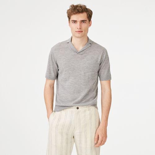 Club Monaco Color Grey Johnny Collar Polo