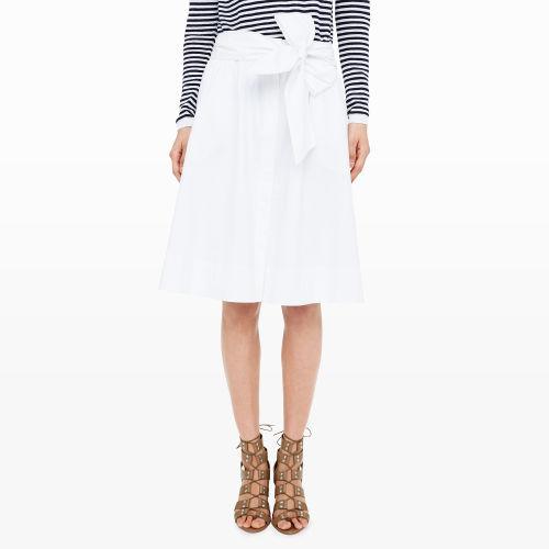 Club Monaco Color White Gheraldina Cotton Skirt