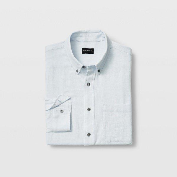 Club Monaco Aegean Blue Standard Texture Shirt