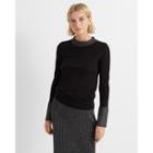 Club Monaco Black Lurex Trim Sweater