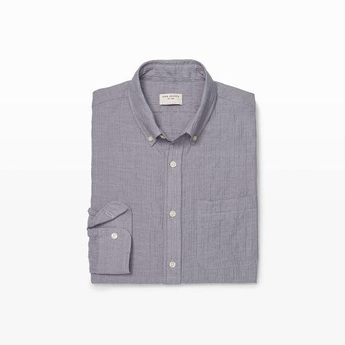 Club Monaco Color Grey Slim Crinkle Shirt