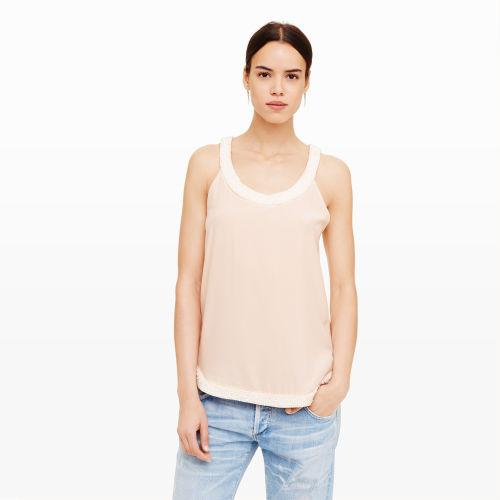 Club Monaco Color Orange Fanetta Tank
