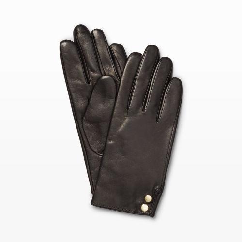 Club Monaco Color Black Fia Leather Glove In Size S