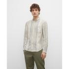 Club Monaco Slim Plaid Linen Shirt