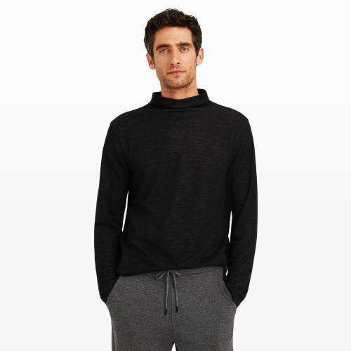 Club Monaco Color Charcoal/lt Grey Double-knit Turtleneck