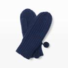 Club Monaco Color Blue Carllye Cashmere Mitten