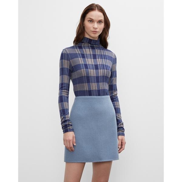Club Monaco Julie Plaid Turtleneck