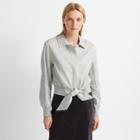 Club Monaco White Multi Tie Waist Jacket