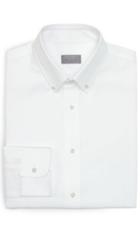 Club Monaco Color White Slim-fit Oxford Dress Shirt In Size Xs