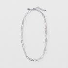 Club Monaco Short Oval Chain Necklace