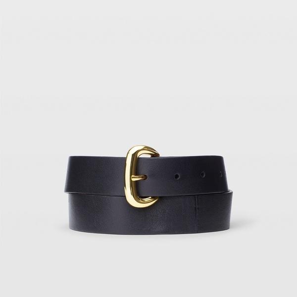 Club Monaco Black Leather Trouser Belt