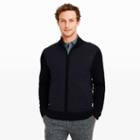 Club Monaco Color Blue Paneled Zip Sweater