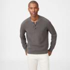Club Monaco Color Grey Baseball Collar Sweater