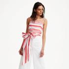 Club Monaco Color Red Mds Stripes Everything Top
