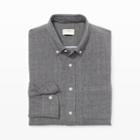 Club Monaco Color Grey Slim-fit Double Face Shirt In Size Xs