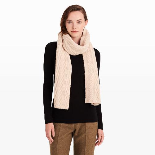Club Monaco Color Pale Oatmeal Adamaris Cable Scarf