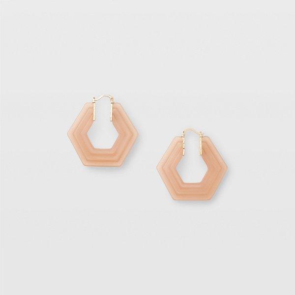 Club Monaco Mauve Geo Hoop Earring