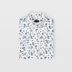 Club Monaco White Multi Slim Double-faced Floral Shirt