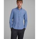Club Monaco Long Sleeve Chambray Flannel Shirt