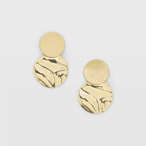 Club Monaco Color Gold Tiered Disk Earring
