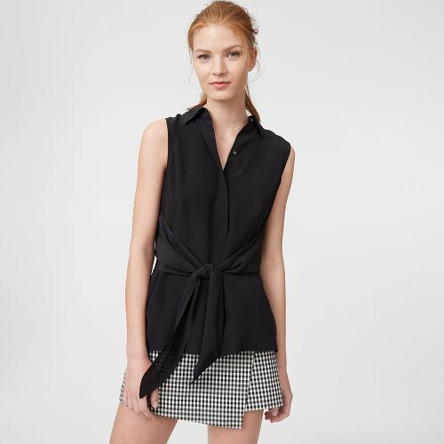 Club Monaco Color Black Terek Silk Top