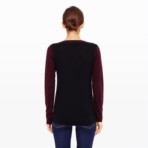 Club Monaco Color Purple Agnes Back Block Sweater In Size Xs