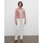 Club Monaco Tea Dyed Zip Front Trucker Jacket