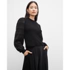 Club Monaco Woven Sleeve Crewneck Top