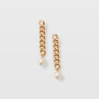 Club Monaco Chain Pearl Earrings