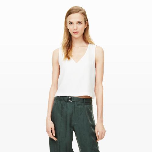 Club Monaco Color White Kayce Crop Top