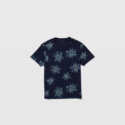 Club Monaco Color Blue Burst Print Tee