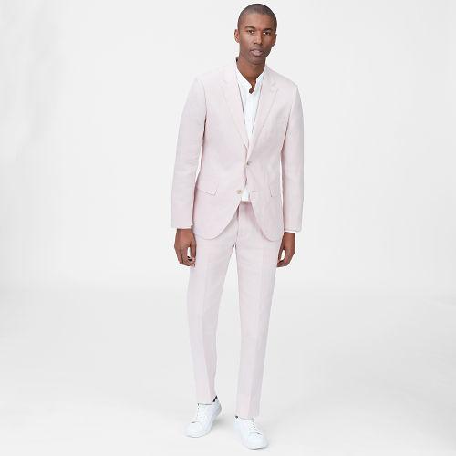 Club Monaco Color Pink Grant Linen Blazer
